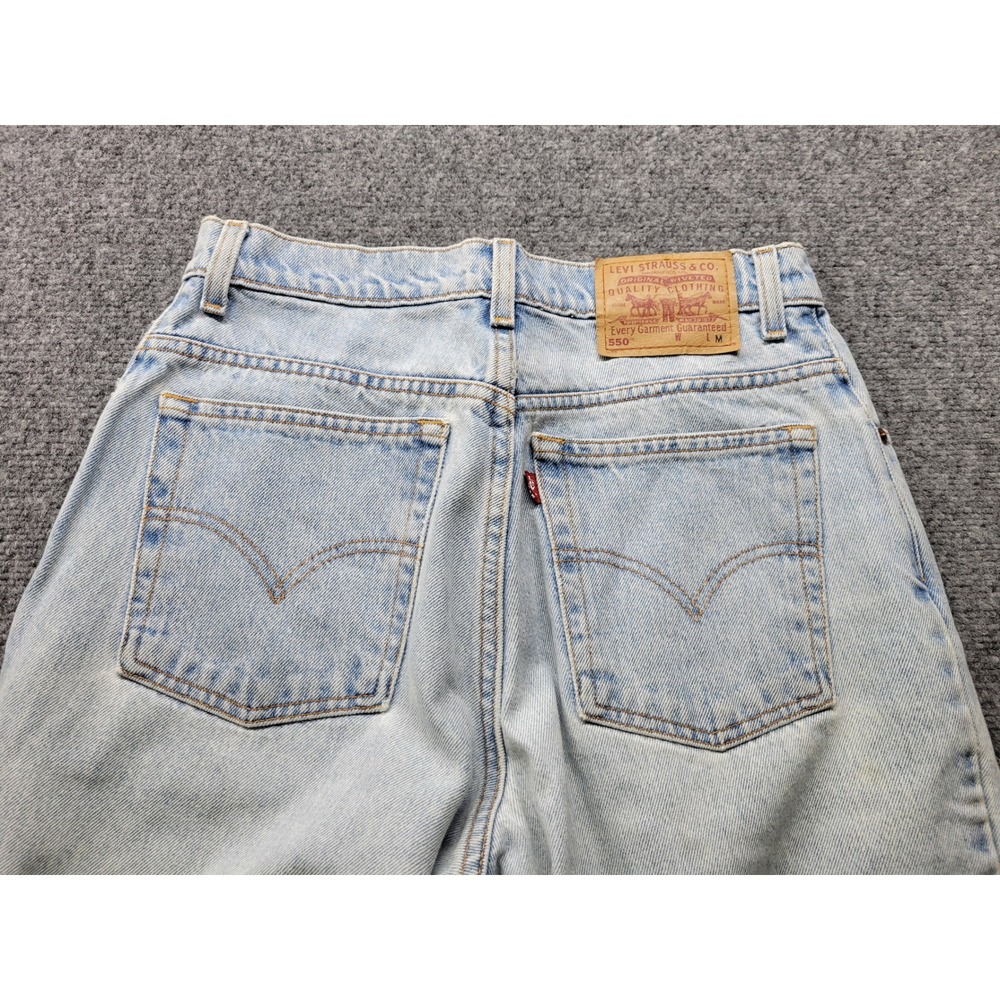 Vintage Levis 550 Relaxed Fit Tapered Leg Jeans Light Wash 11 JR M 30x30 90s